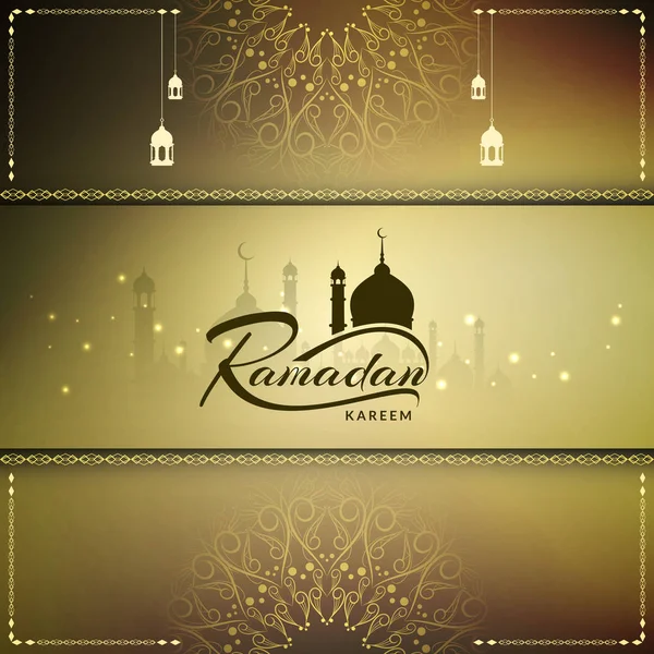 Abstracte religieuze Ramadan Kareem stijlvolle achtergrond — Stockvector