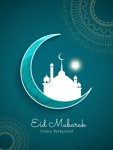 Abstrato Eid Mubarak fundo religioso design —  Vetores de Stock