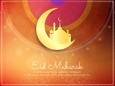 Soyut sanat Eid Mubarak zarif arka plan tasarım