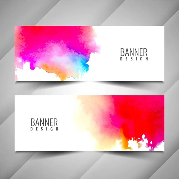 Abstract modern colorful baneers set — Stock Vector