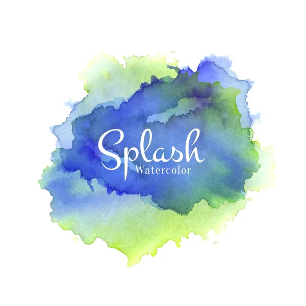 Farbenfroher Aquarell-Splash-Entwurf von Hand gezeichnet — Stockvektor
