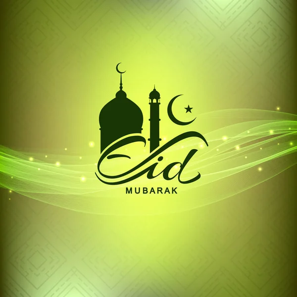 Resumen Eid Mubarak fondo islámico religioso — Vector de stock