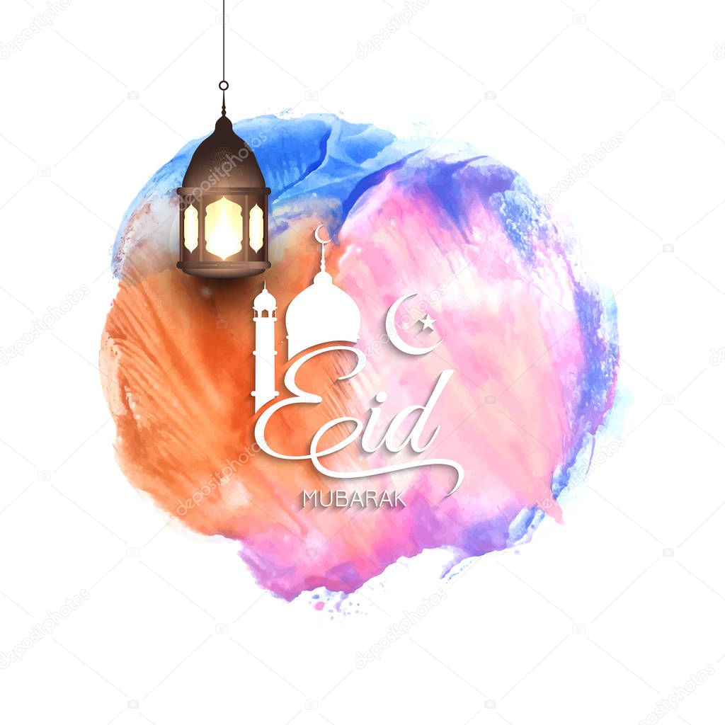 Abstract elegant Eid Mubarak festival background design