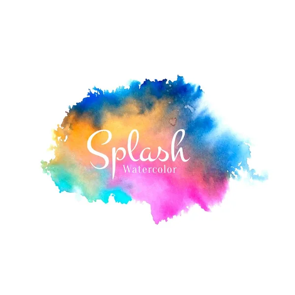 Abstrakcja akwarela colorful splash design — Wektor stockowy