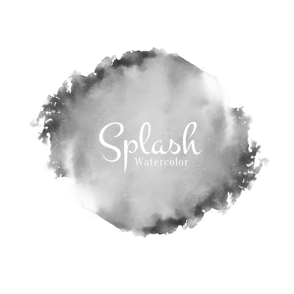 Abstrait noir aquarelle splash design — Image vectorielle