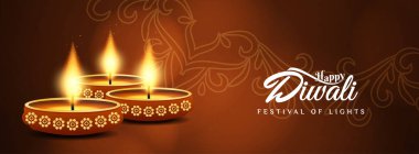 Soyut dekoratif mutlu bayramlar afiş şablon