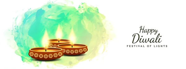 Abstract Happy Diwali festival banner design — Stock Vector