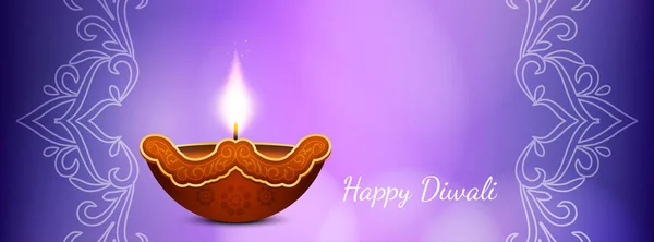 Resumen Happy Diwali diseño de banner religioso — Vector de stock