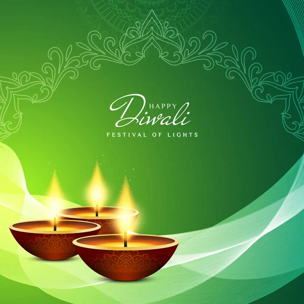 Художественный фон Happy Diwali — стоковый вектор