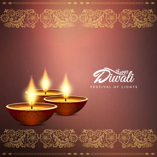 Resumen religioso feliz Diwali fondo — Archivo Imágenes Vectoriales