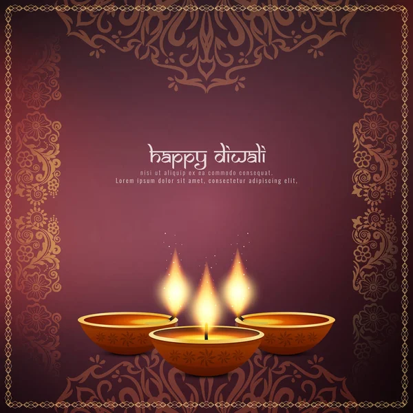 Abstrakte künstlerische glücklich Diwali Hintergrundgestaltung — Stockvektor