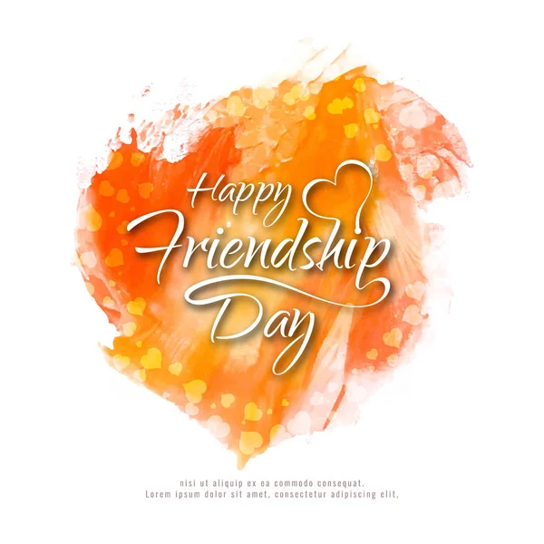 Abstract Happy Friendship day greeting background design — Stock Vector