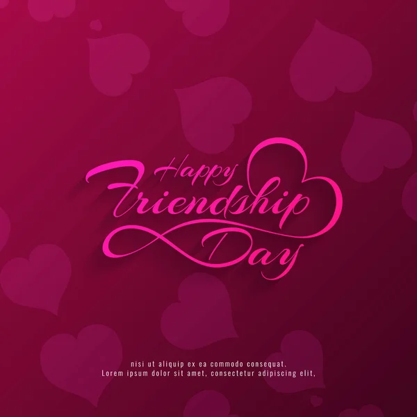 Abstract stylish Happy Friendship day background — Stock Vector