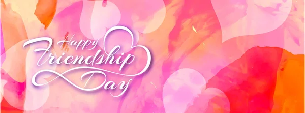 Реферат Happy Friendship Day stylish banner design — стоковый вектор
