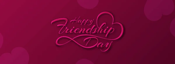 Résumé Happy Friendship day design de bannière élégant — Image vectorielle