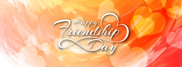 Реферат Happy Friendship Day stylish banner design — стоковый вектор