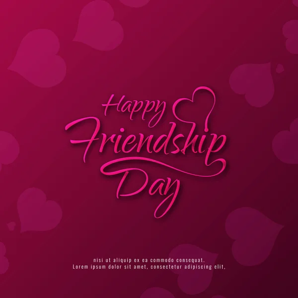 Abstract Happy Friendship day greeting background design — Stock Vector