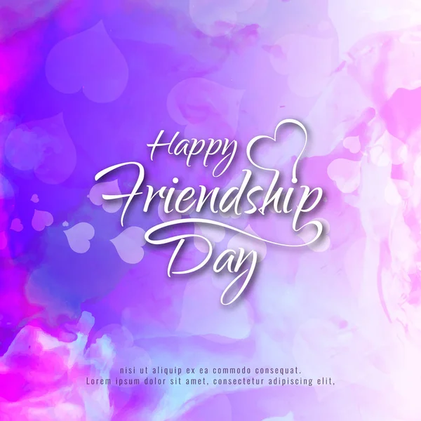 Résumé Happy Friendship day salutation fond design — Image vectorielle