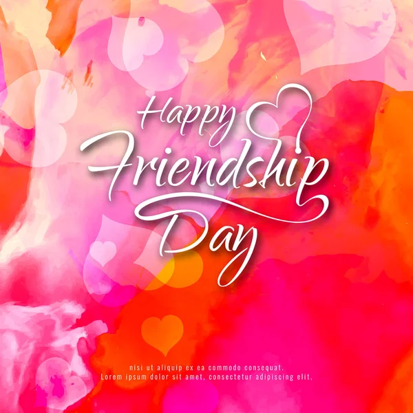 Résumé Happy Friendship day fond décoratif moderne — Image vectorielle