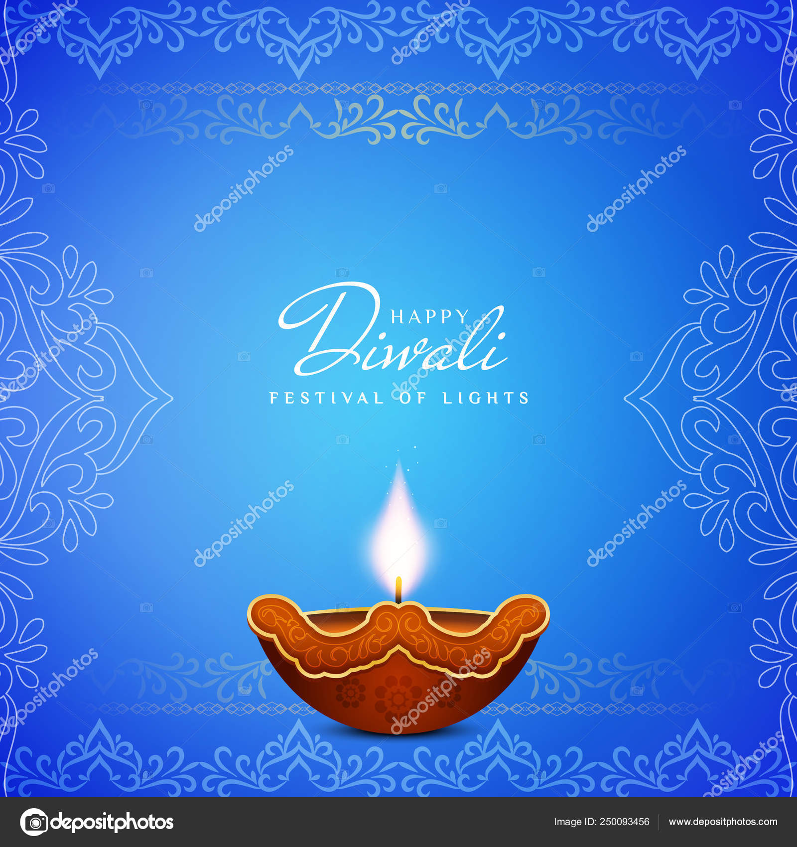 Abstract Religious Happy Diwali Background Vector Stock Vector C Creativehat 250093456