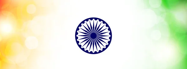 抽象现代印度国旗主题横幅模板设计 — 图库矢量图片