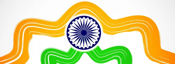 Soyut modern Hint bayrak Tema banner şablon tasarımı — Stok Vektör