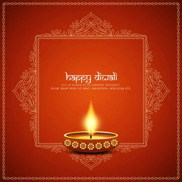 Resumen religioso feliz Diwali vector de fondo — Vector de stock