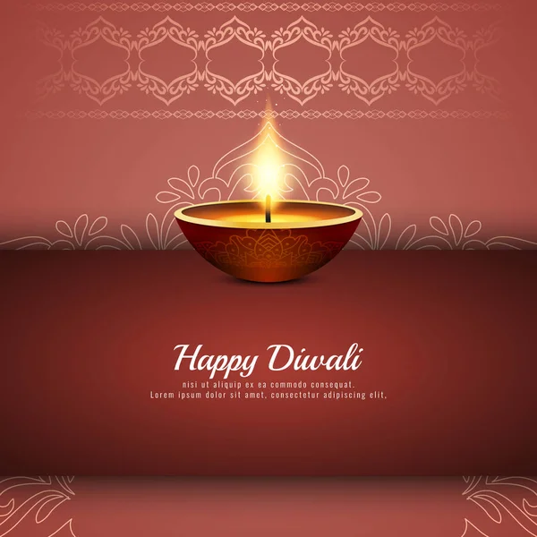 Streszczenie stylowy tło dekoracyjne Happy Diwali — Wektor stockowy