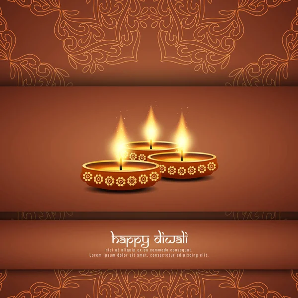 Abstract religious Happy Diwali background vector — Stock Vector