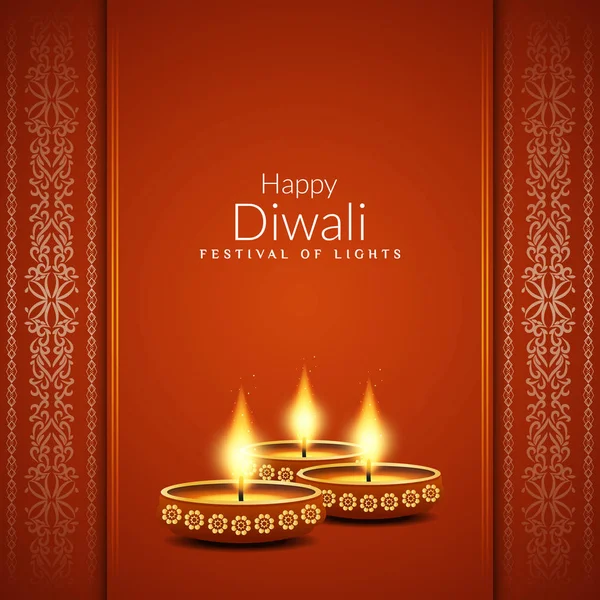 Abstrato elegante feliz Diwali fundo decorativo — Vetor de Stock