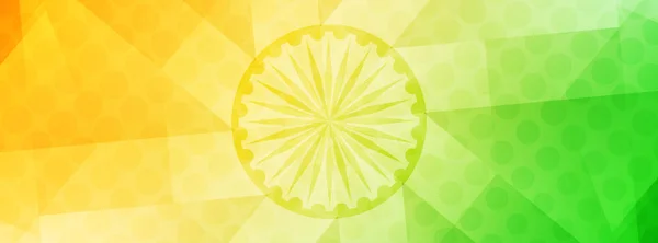 Abstrato bandeira indiana cor tema banner modelo elegante — Vetor de Stock