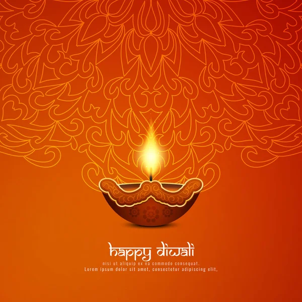 Abstract Happy Diwali religious background — Stock Vector