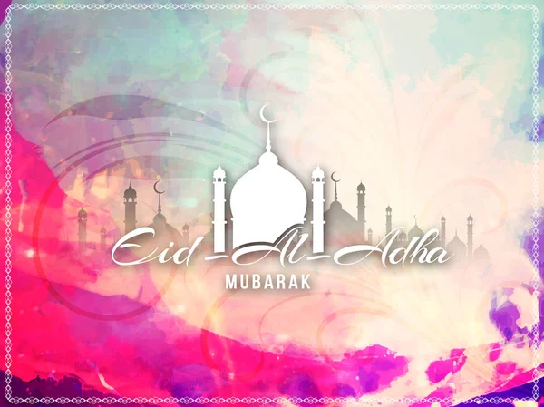 Resumen Eid-Al-Adha mubarak Fondo islámico — Vector de stock