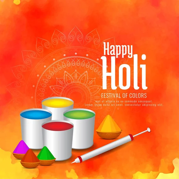 Abstrakt glad Holi indiska festival bakgrund — Stock vektor