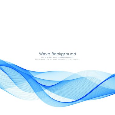 Modern şık mavi dalga arka plan