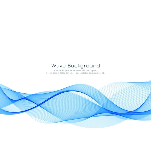 Abstrakte elegante blaue Welle Hintergrund — Stockvektor