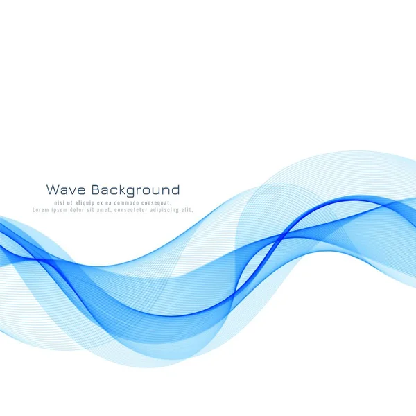Abstrakte blaue Welle fließenden Hintergrund Design — Stockvektor