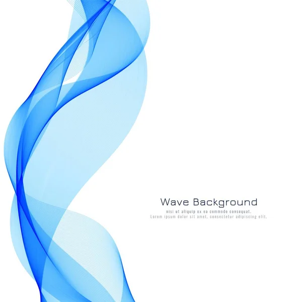 Elegant blå våg moderna bakgrund — Stock vektor