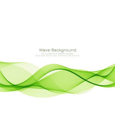 Soyut zarif yeşil dalga arka plan