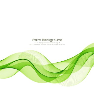 Soyut zarif yeşil dalga arka plan