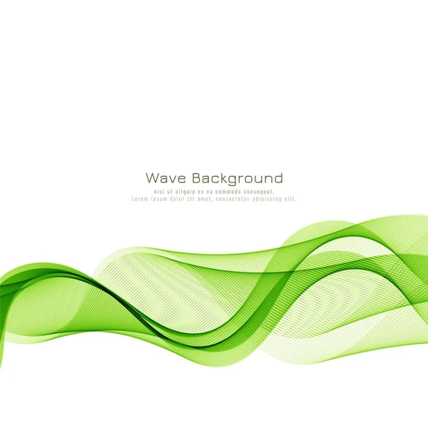 Fondo de onda verde elegante abstracto — Archivo Imágenes Vectoriales