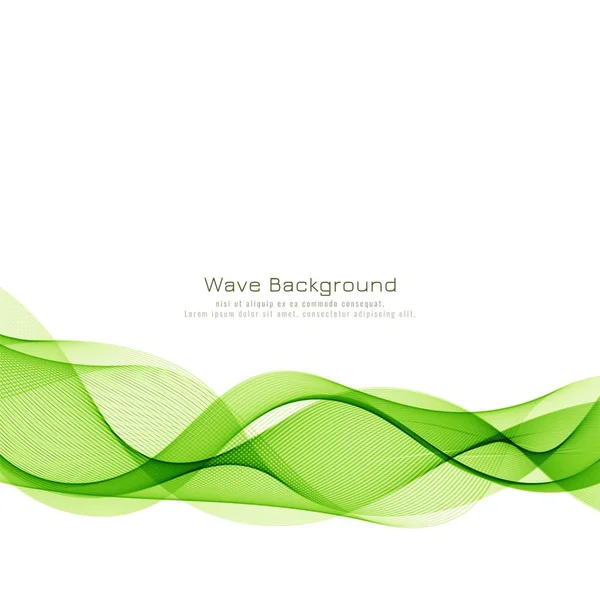 Fondo de negocio de onda verde abstracto — Vector de stock