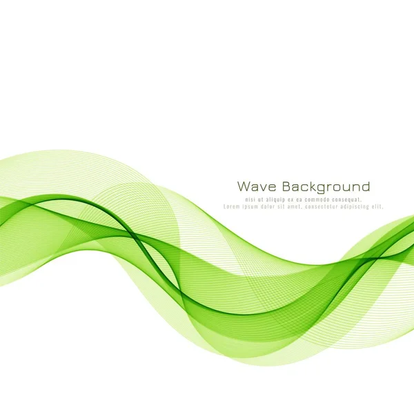 Abstrato onda verde business background —  Vetores de Stock