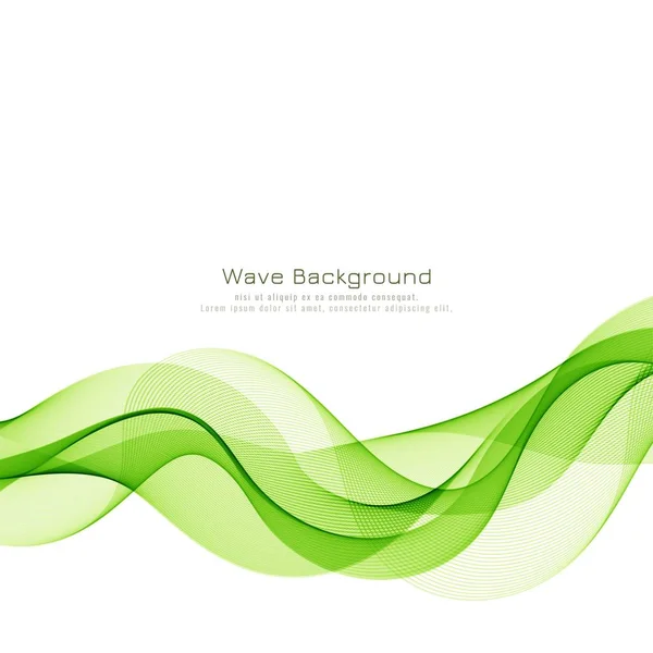 Abstrakte elegante grüne Welle Hintergrund — Stockvektor
