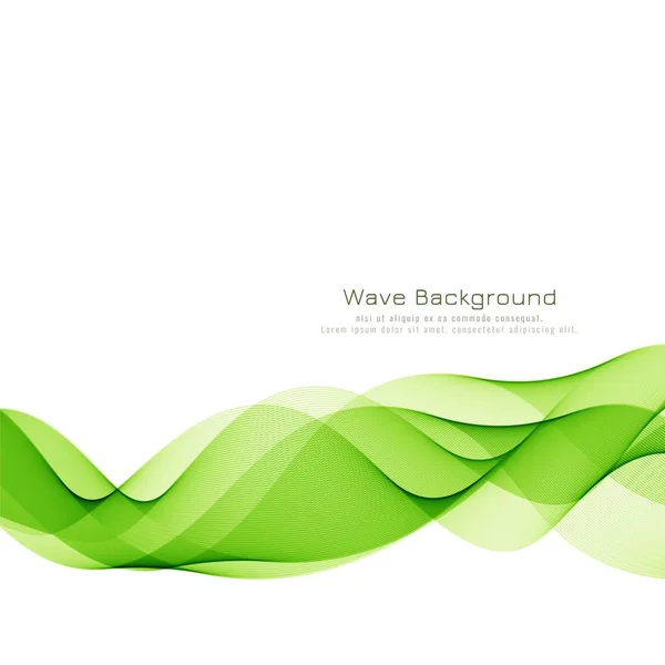 Fondo de onda verde elegante abstracto — Vector de stock