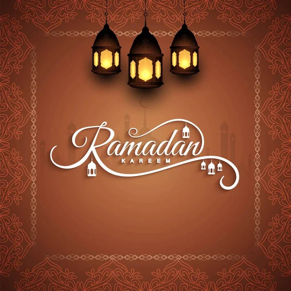 Bello islamico ramadan kareem sfondo — Vettoriale Stock