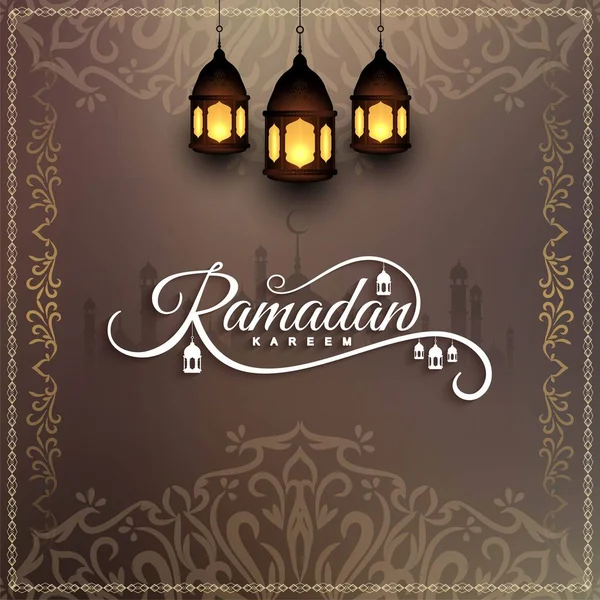 Abstrato religioso Ramadã Kareem fundo islâmico — Vetor de Stock