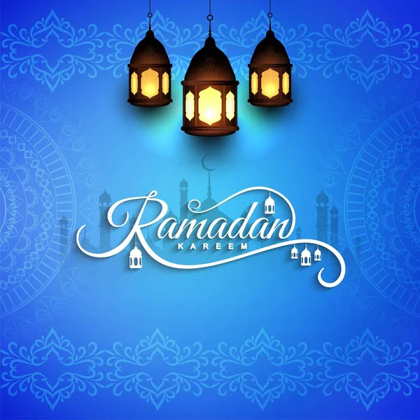 Astratto religioso Ramadan Kareem sfondo islamico — Vettoriale Stock