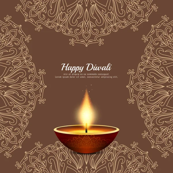 Аннотация Happy Diwali religious festival background — стоковый вектор