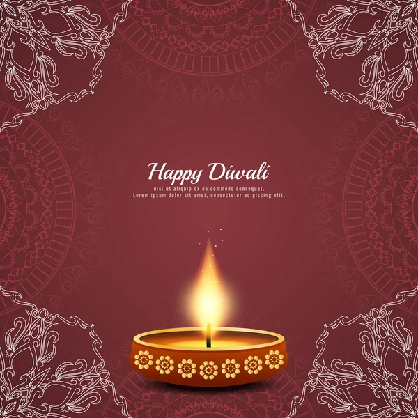 Fondo de celebración artístico abstracto Happy Diwali — Vector de stock